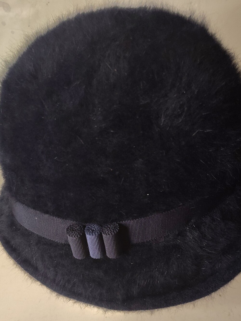 Kangol Designs Furgora Angora Casual Bucket Fedora Hat Navy Blue Made InEngland